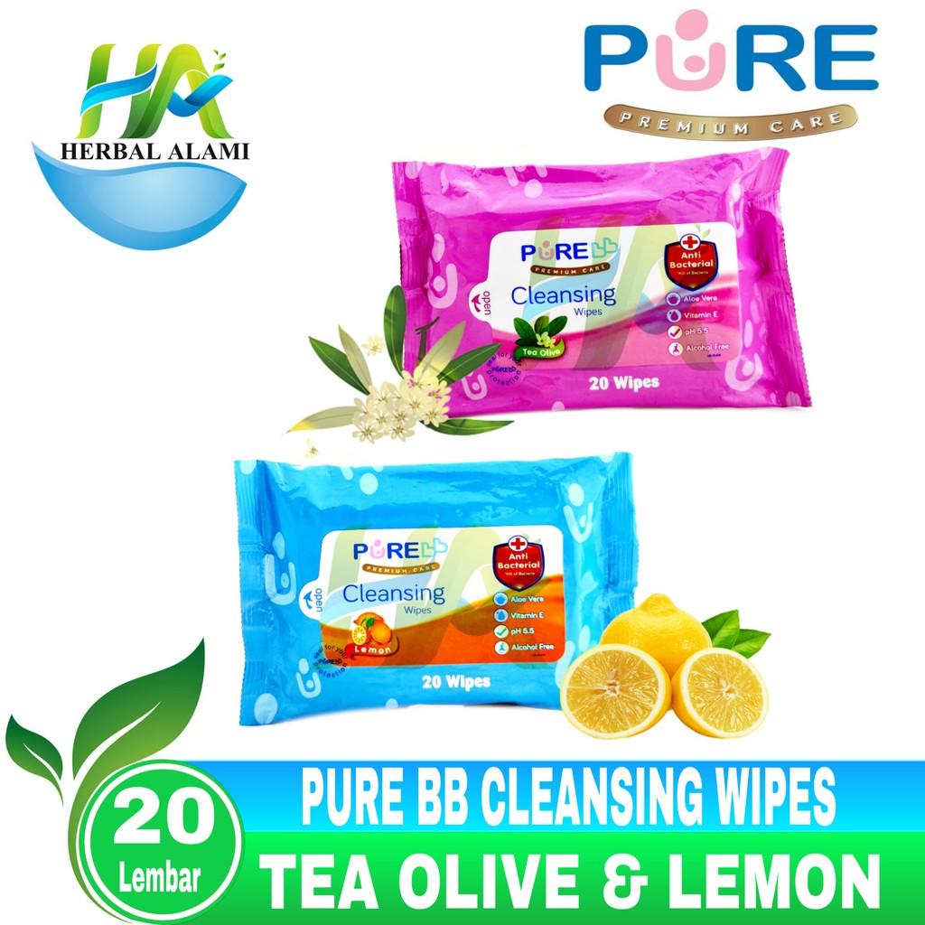 Pure BB Cleansing Wipes isi 20