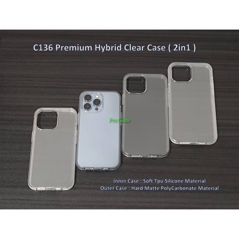 C136 Iphone 11 / 11 Pro / 11 Pro Max / 12  / 12 Pro / 12 Pro Max / 13 / 13 Pro / 13 Pro Max Hybrid Matte Silicone Case