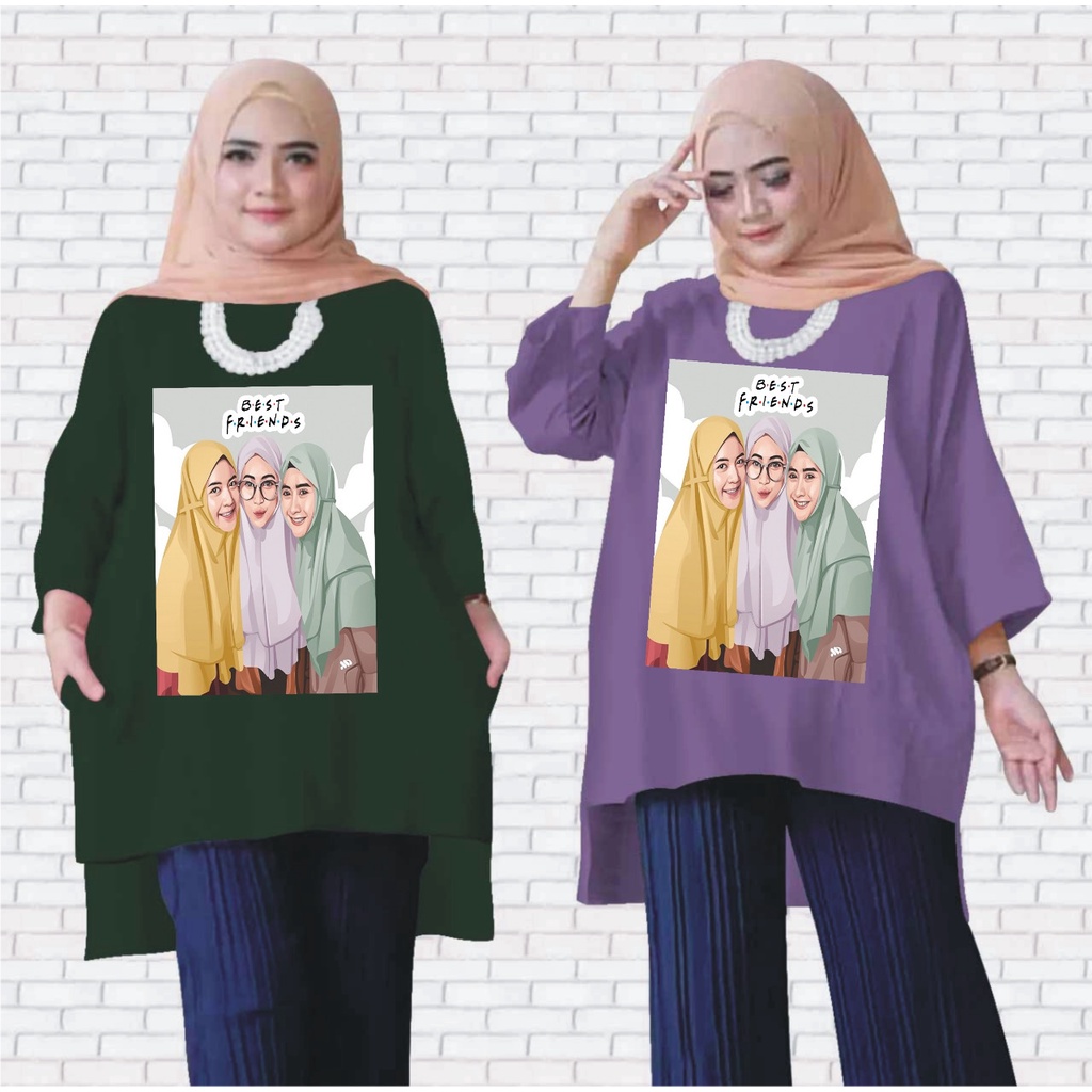 TUNIK WANITA / TUNIK WANITA JUMBO / TUNIK WANITA TERBARU 2020 KEKINIAN MOTIF TEDDY JUMBO2