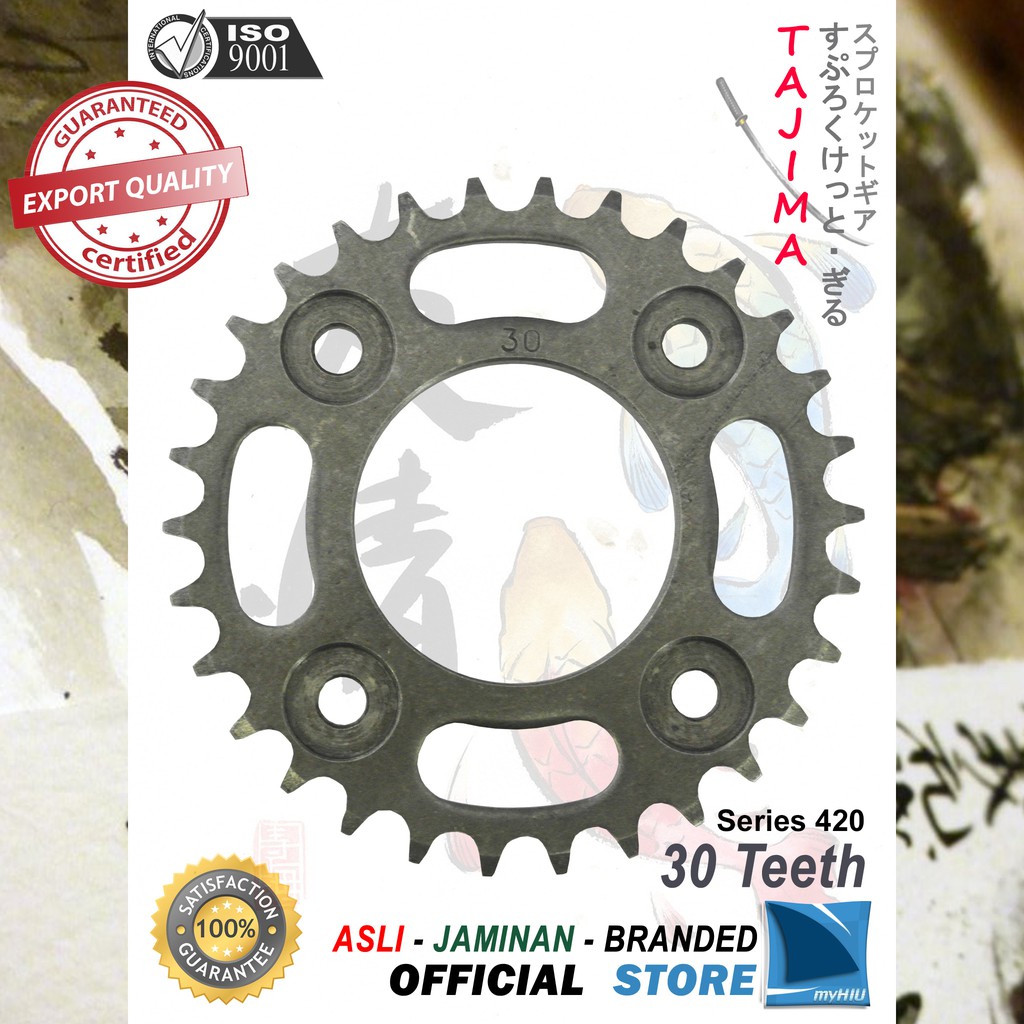 Gigi Tarik 30T ~ 45T HONDA Revo / Absolute / New / FI / Gir Belakang - Rear Sprocket Gear TAJIMA-420-30T