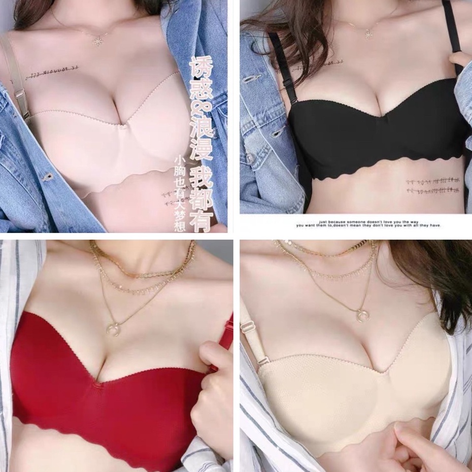 BRA Wanita Sexy Import Tanpa Kawat BH Sport Dengan Bahan Lembut High Quality