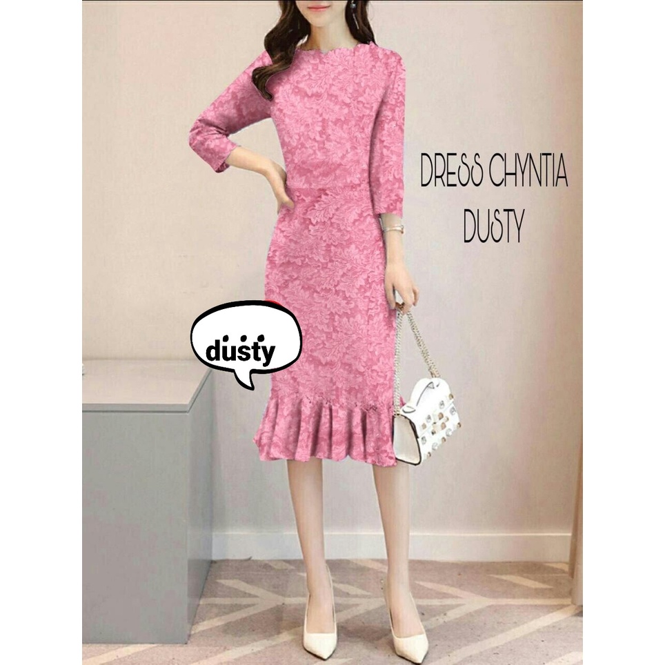 AS FASHION-COD-OZ-BAJU DRES BRUKAT WANITA CASUAL TERBARU-GAUN BRUKAT-DRES PENDEK-DRES NATAL