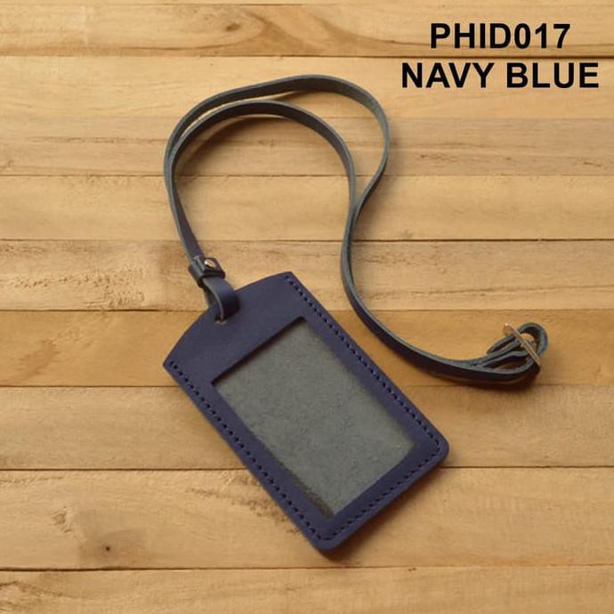 

Siap Kirim Gantungan Id Card Kulit Asli Warna Biru| Id Card Holder Phid017