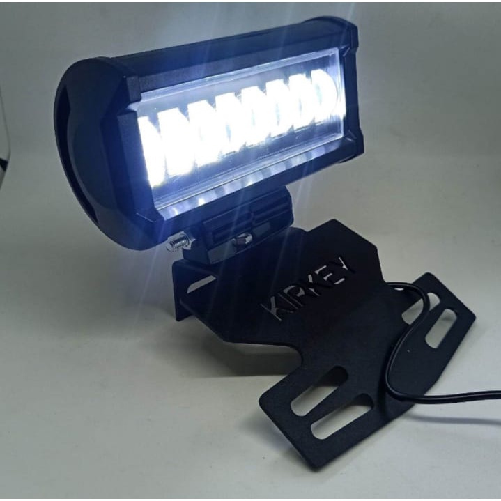 PROMO LAMPU SOROT LED CWL 8 MATA LENSA+BREKET/KEDUDUKAN KIRKEY UNIVERSAL SEMUA JENIS MOTOR