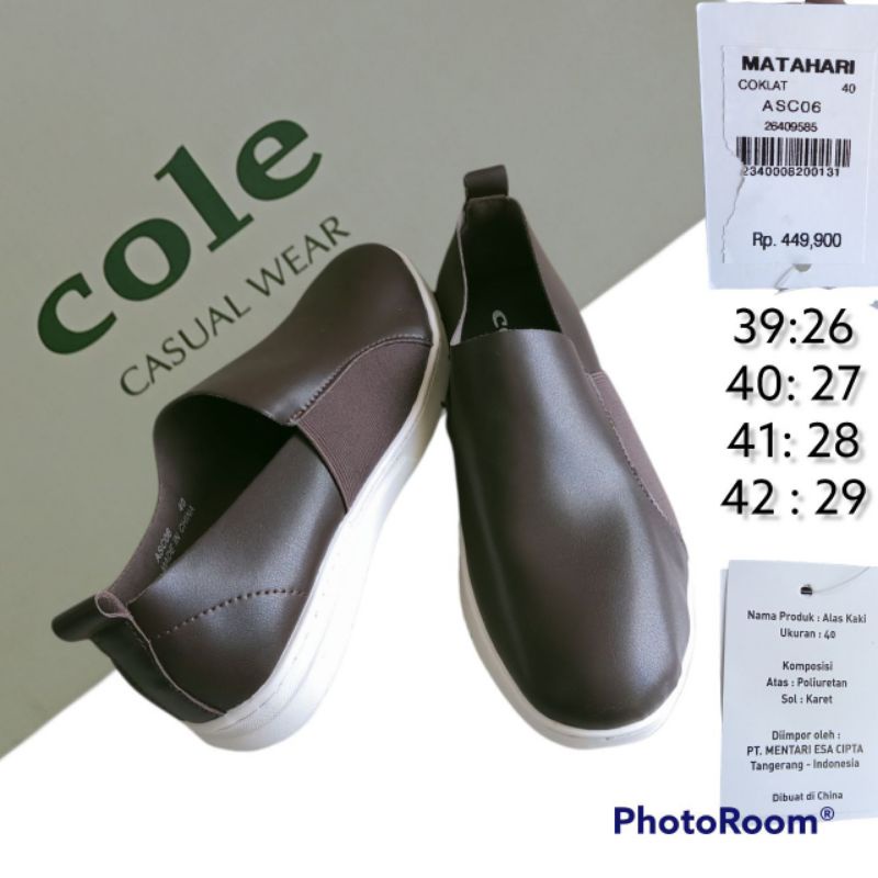 SEPATU SLIP ON / SEPATU KERJA PRIA CASUAL COLE BRANDED MATAHARI MURAH SPTSLPONCL0037