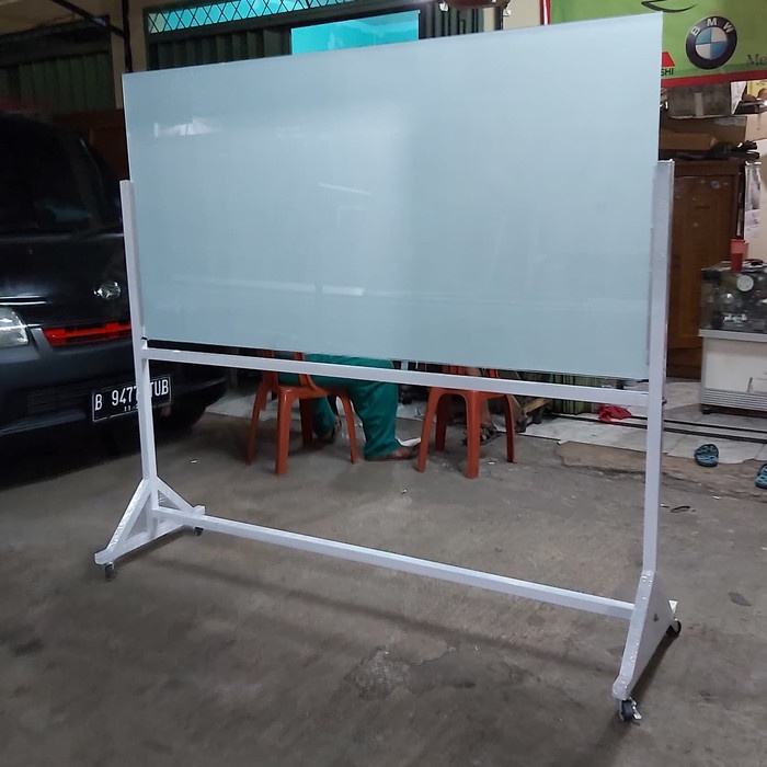 

glass whiteboard-papan tulis kaca - 100 x 200 cm promo