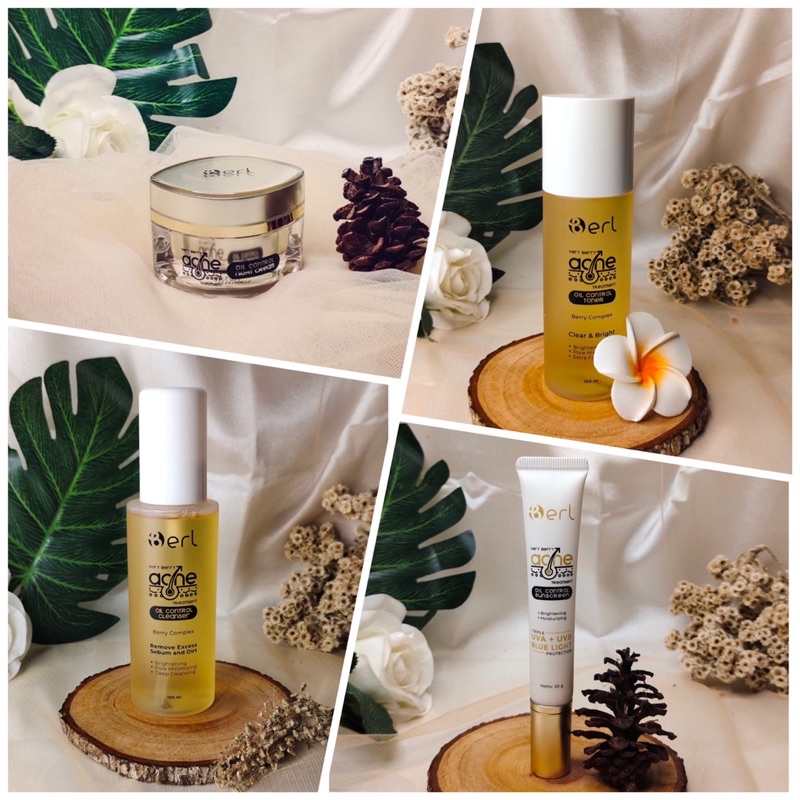 ACNE SERIES POUCH / paket acne dan oily BERL KOSMETIK