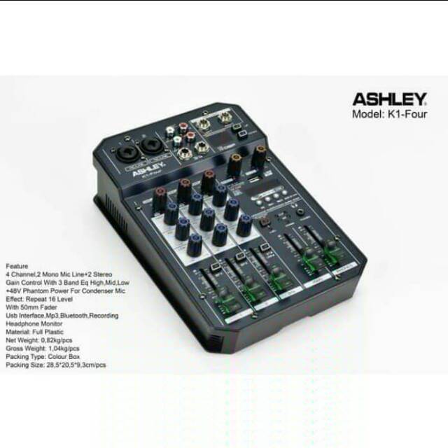 Mixer ASHLEY 4Channel K1-Four Bluetooth