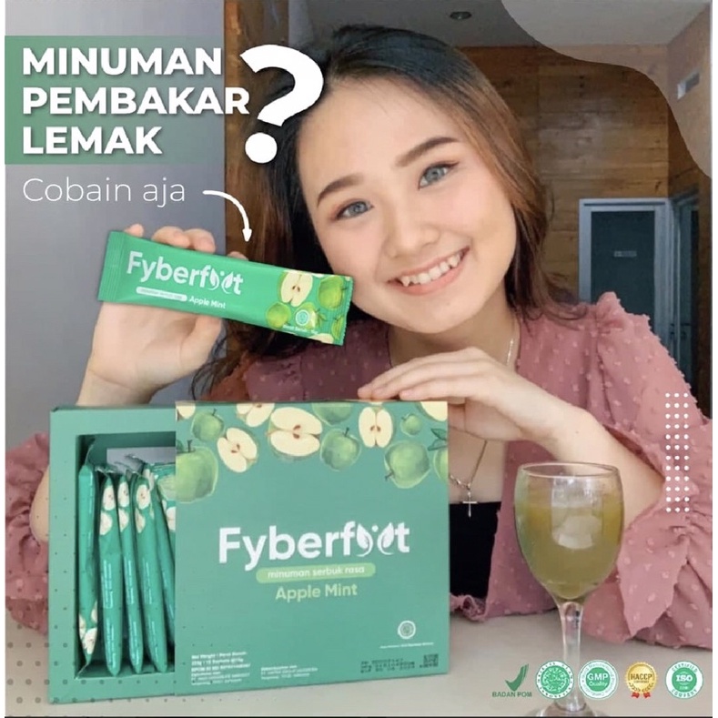 

fyberfit 7 sachet minuman serat fiber rasa apel mint penurun berat badan diet