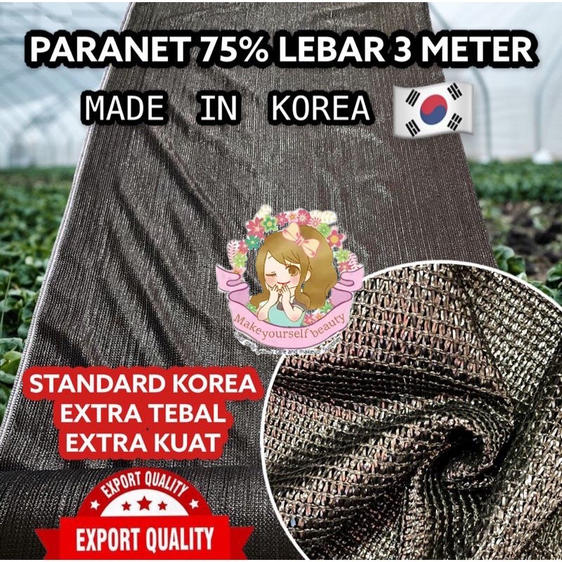 PARANET Peneduh Sun Shade 85% Penahan Panas Matahari Atap Jaring Plastik Petani Kebun Hidroponik Kol