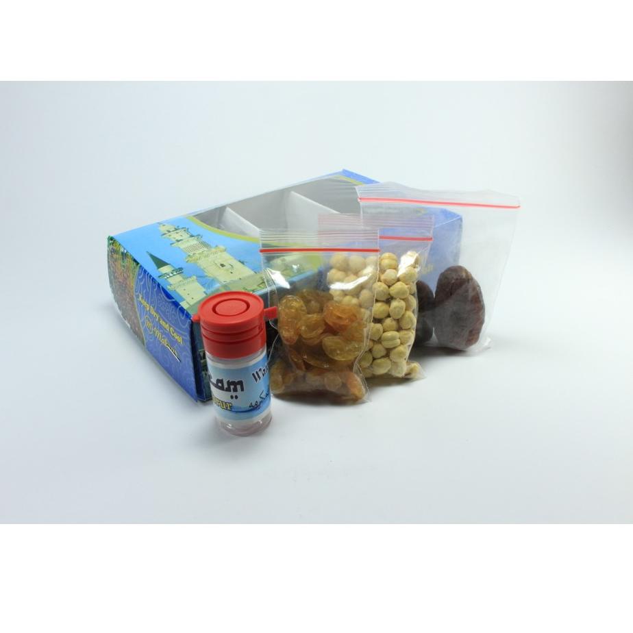 

Doble date //f35✥ Paket Kardus F Kurma, Kismis, Kacang Arab, Botol Zam-Zam 15ml - Oleh oleh Haji Umroh-Isi 10