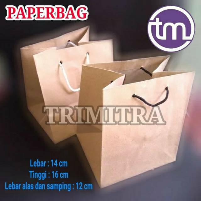 

Paperbag Paper Bag Kantong Tas Kertas Shopping Bag dengan Tali Bertali