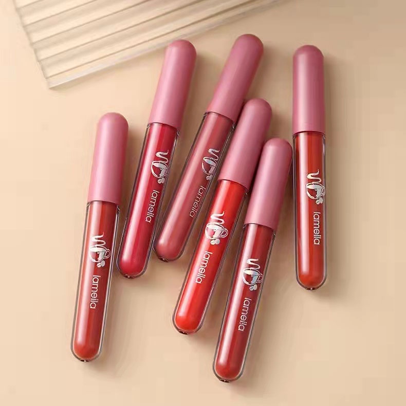 cod★ready★ ready 6 warna lipstik cair glamour matte ringan tahan lama lip gloss Lip Cream import murah globallagilaku