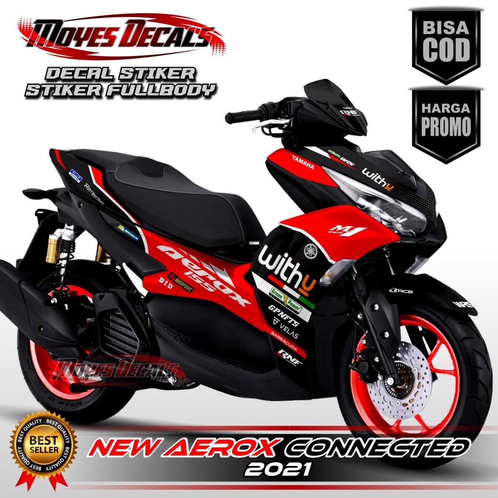 Decal Sticker New AEROX 155 Connected - Series Racing GP WITHU