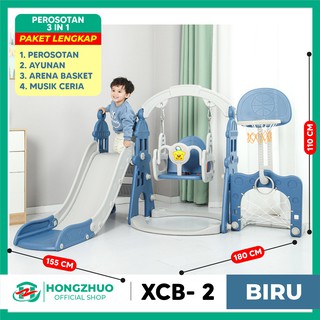 Image of thu nhỏ Hongzhuo 5in1 Perosotan Anak + Musik Prosotan Anak Premium Ayunan Ring Basket Seluncuran #8
