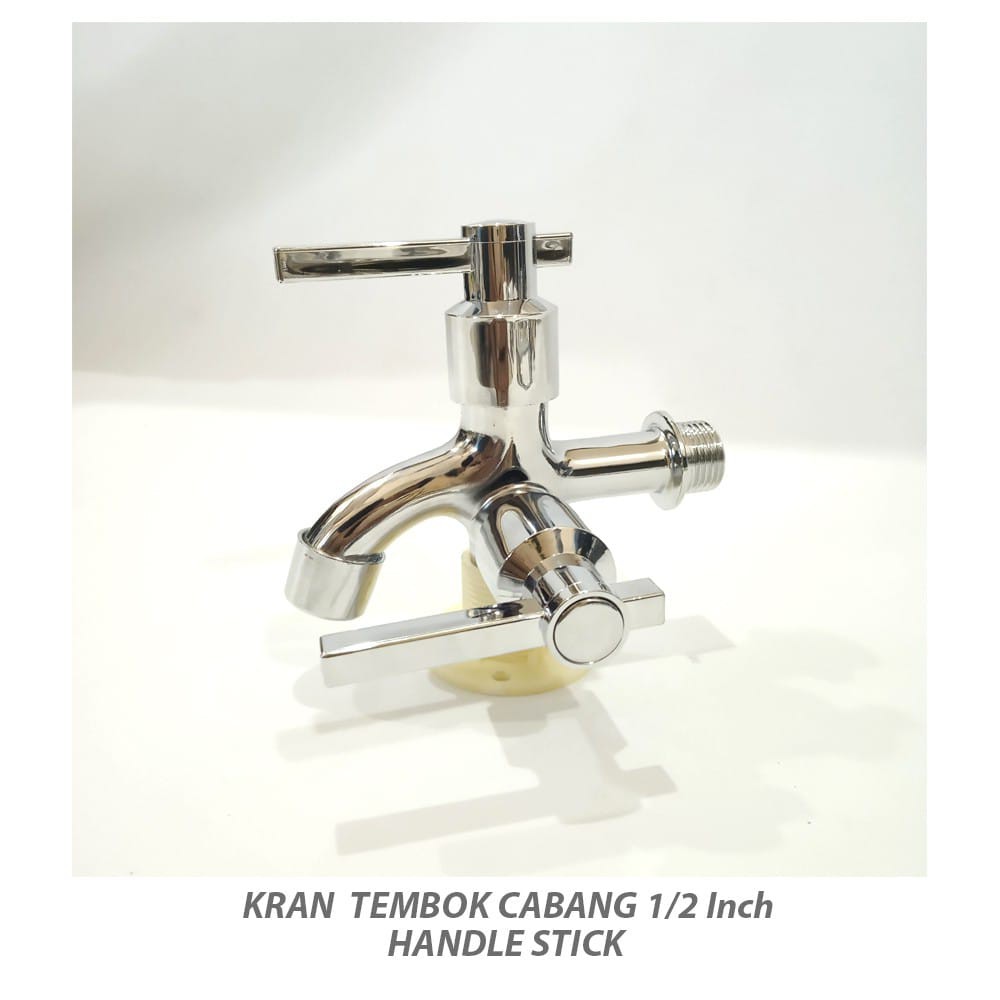 Kran Cabang Shower New Keran Double Stainless Chrome Kamar Mandi Krom