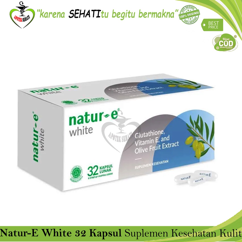 NATUR-E BRIGHTENING WHITE SOFT CAPSUL ISI 32 SUPLEMEN KULIT