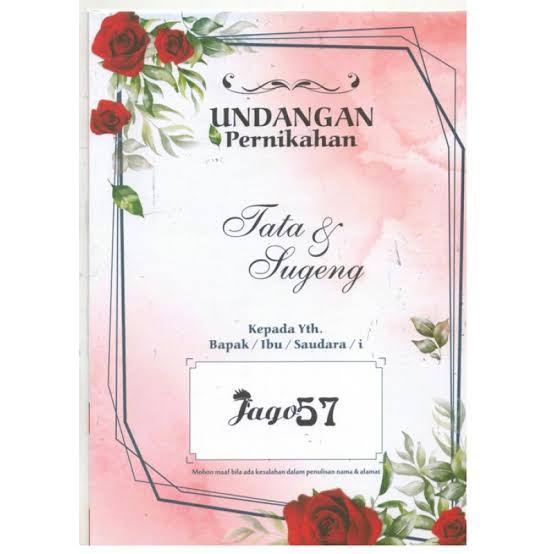Jago 57| Blangko Undangan | Undangan Print | Undangan Kosong | Undangan | Undangan Simple | Undangan