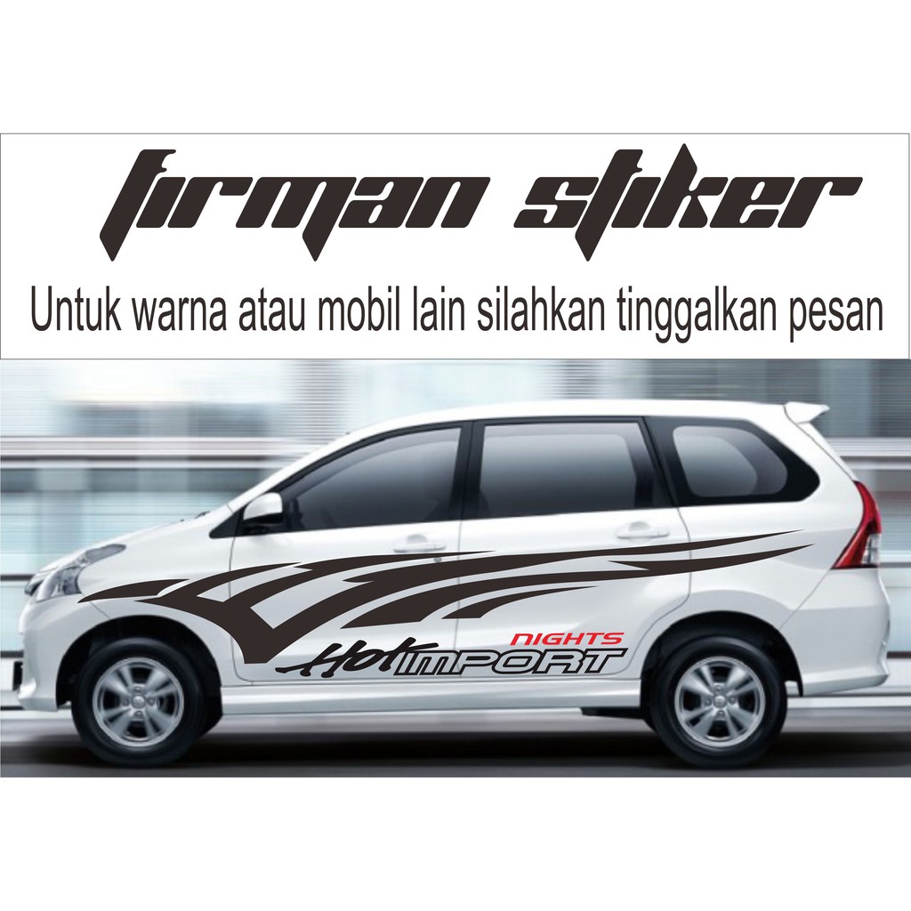 Stiker Mobil Avanza Xenia Putih Shopee Indonesia