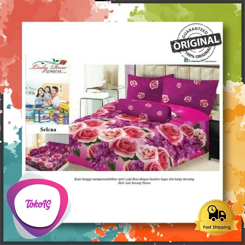 LR-017 Sprei Lady rose 180 x 200 Selena ( King Size )