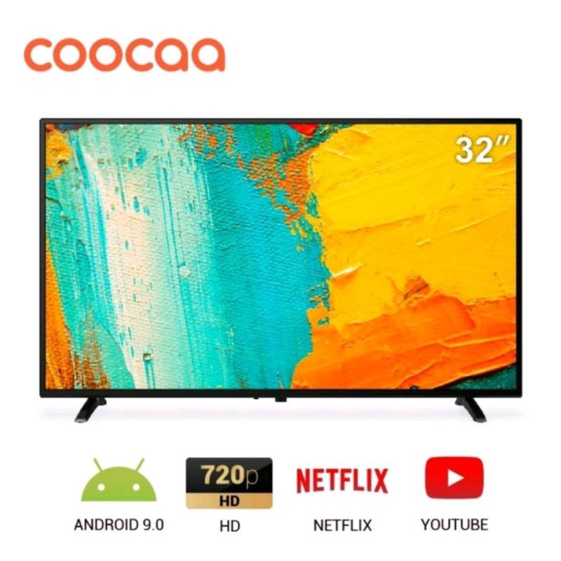 Jual COOCAA Digital TV LED 32 inch - Android 9.0 - Panel HD - Youtube