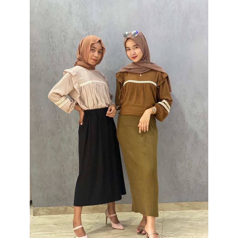 BLOUSE KOREAN STYLE | ZOLLA BLOUSE RAYON CRINGKEL  | BLOUSE WANITA | BLOUSE | ATASAN WANITA | ATASAN WANITA TERBARU | ATASAN WANITA BLOUSE | BLOUSE TANGAN BALON//Izdihaar_olshop