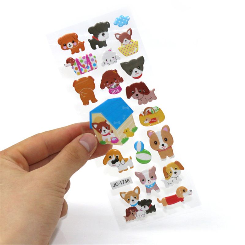 Mary 20 Pcs Kartun Puffy Stiker Penghargaan Sekolah Diary Dekorasi Pre-cut Reusable Kids Gift