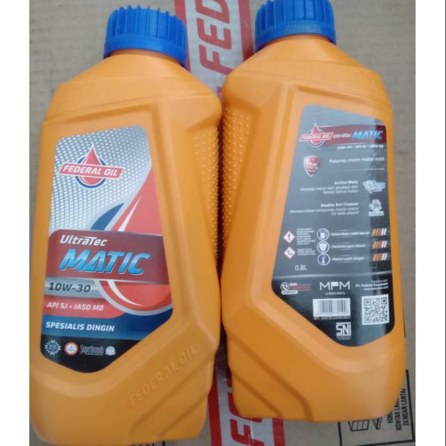 Oli matic federal ultratec 800 ml sae 10-30 for all matic