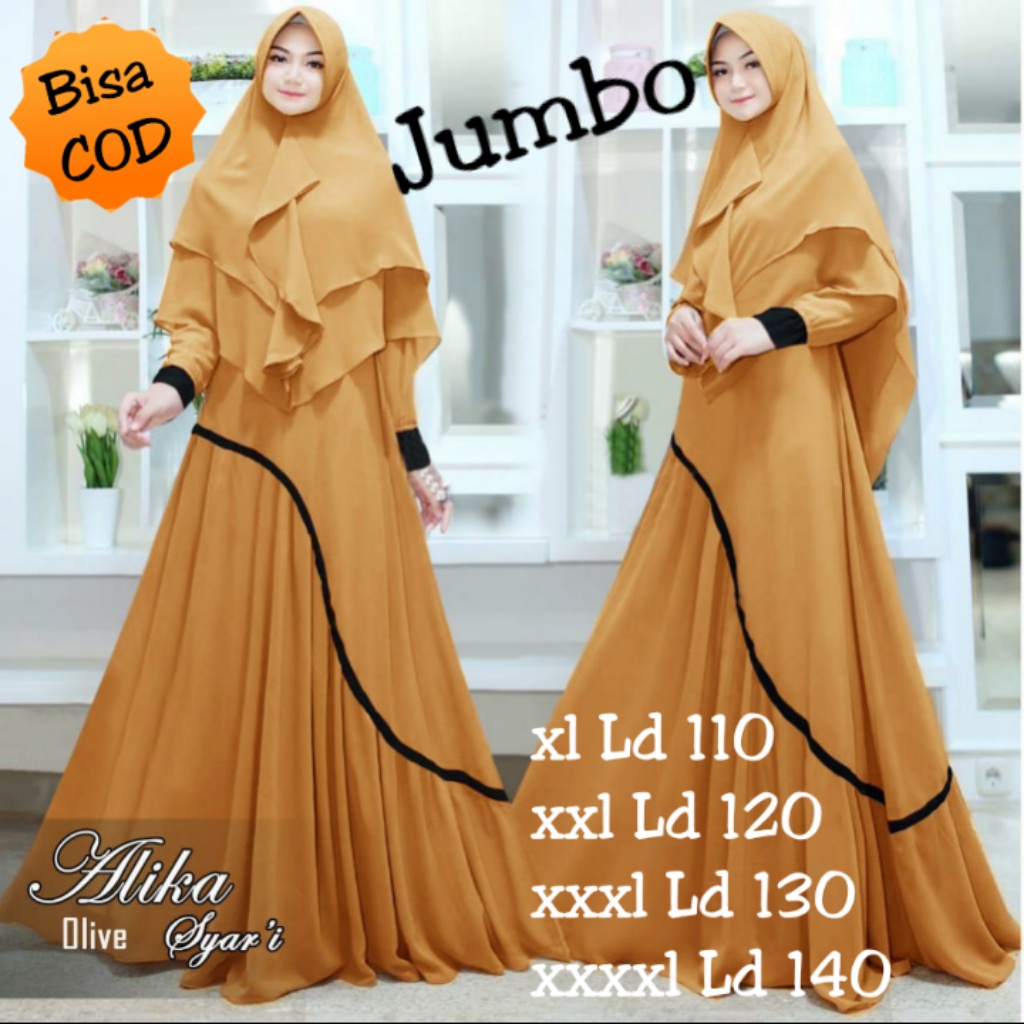 Gamis Putih Mewah Dress Putih Gamis Syari Terbaru Alika