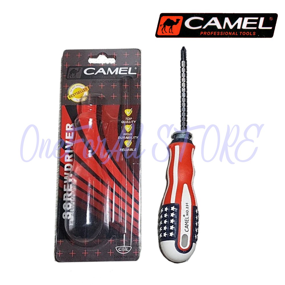 Jual Camel Obeng Bb Flexible Bolak Balik Plus Minus Bendera Amerika Inch Indonesia Shopee