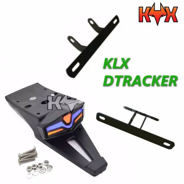 PAKET Stoplamp Transformer Dengan Dudukan Plat Nomor Sepasang KLX Dtracker 150