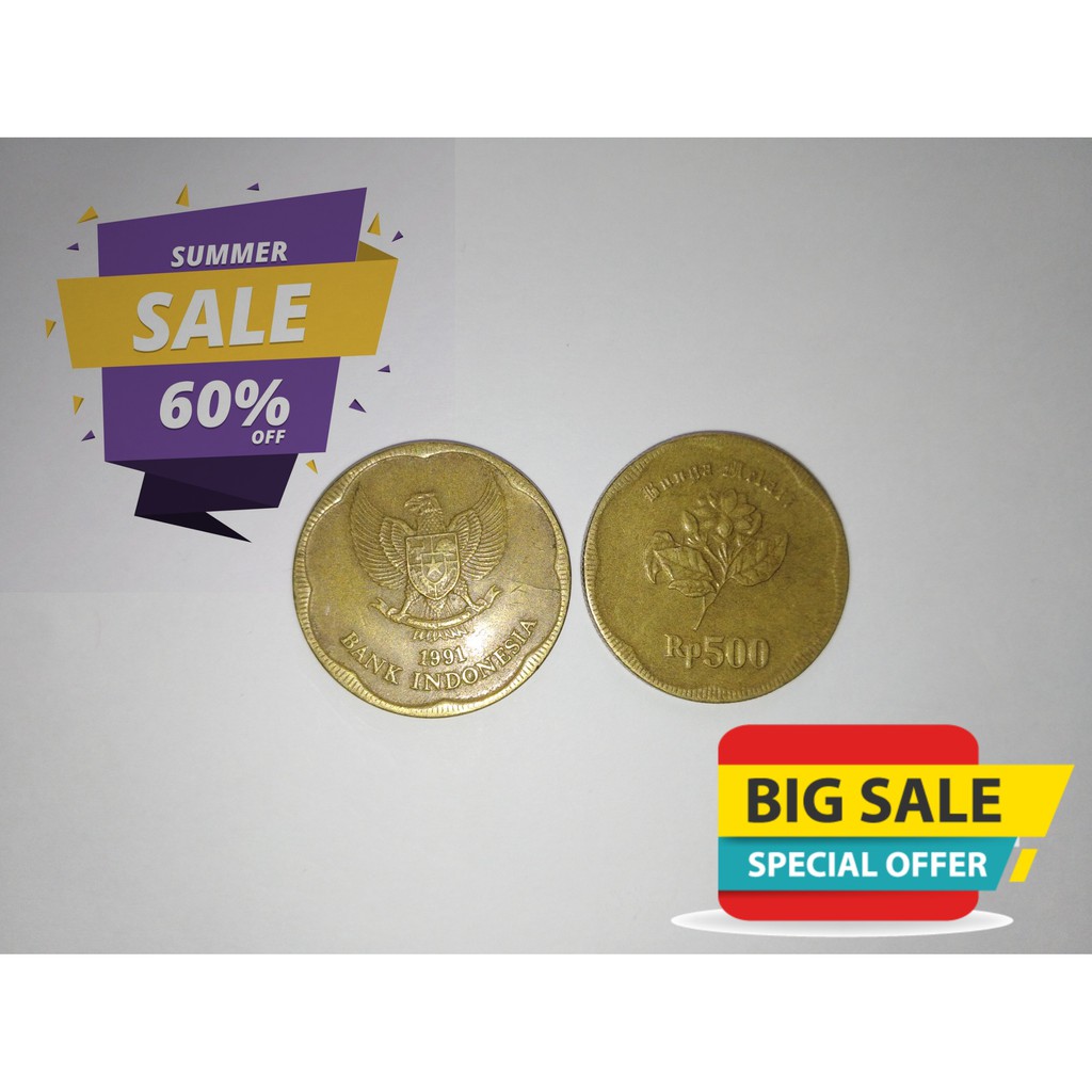 Uang Logam Rp500 Tahun 1991