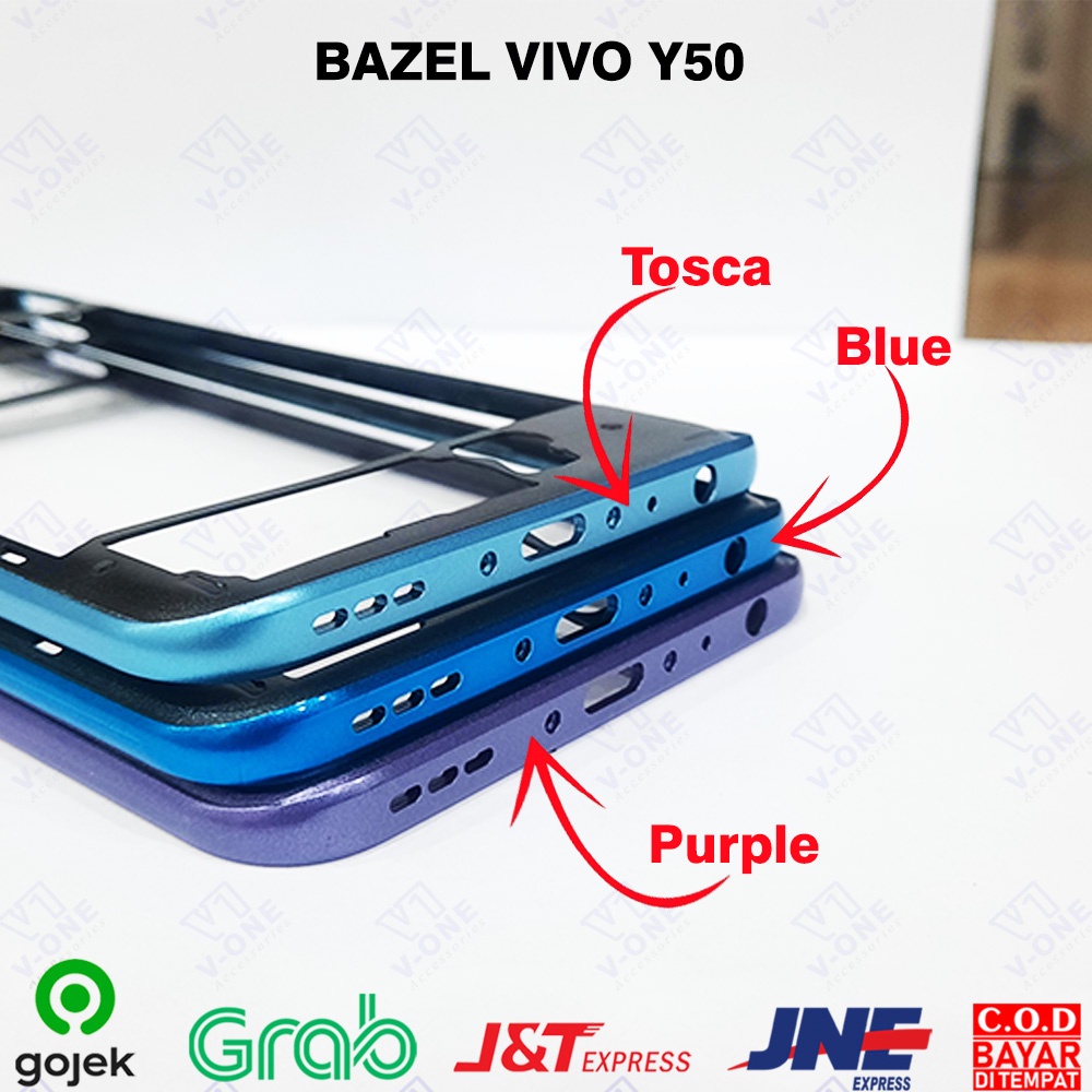 BEZEL TULANG TENGAH FRAME VIVO Y50 SUDAH TERMASUK TOMBOL