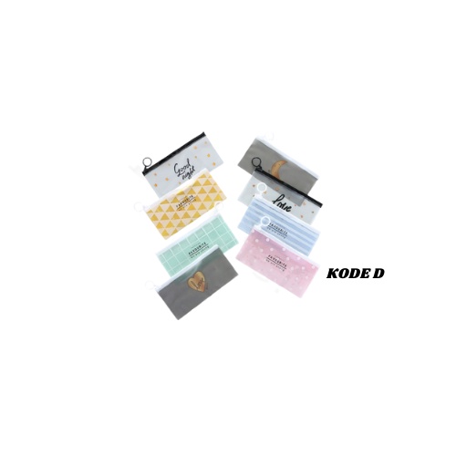 FYGALERYJAKARTA HL0074 Tempat Pensil Transparan Pouch Motif Lucu Serbaguna-kode D