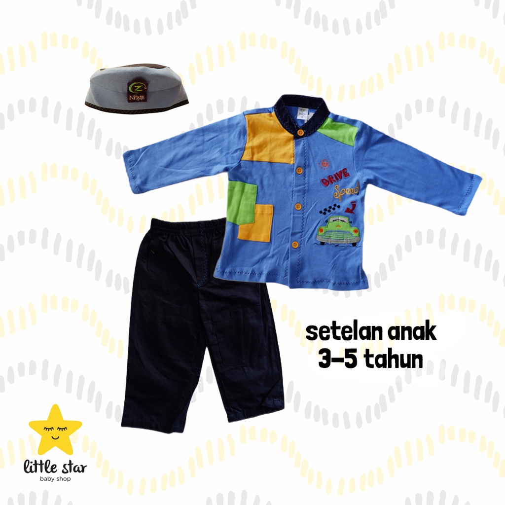 Koko Setelan Lebaran Anak Cowok | Set Baju Idul Fitri Boy