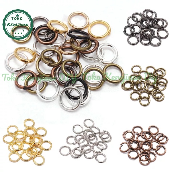 [ 144 pcs ] Ring Bulat Ring O Jump Ring Pengait Bahan Aksesoris