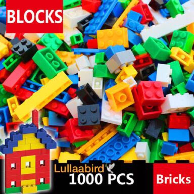 HZ Mainan Anak Brick / Balok 1000pcs / Bulding blocks 1000pcs