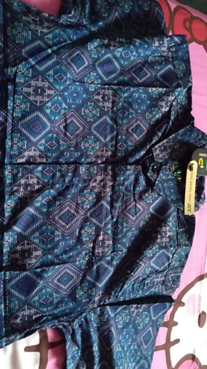 Dgm Fashion  Kemeja Batik Pria Lengan Pendek Songket Kemeja Tribal 6126