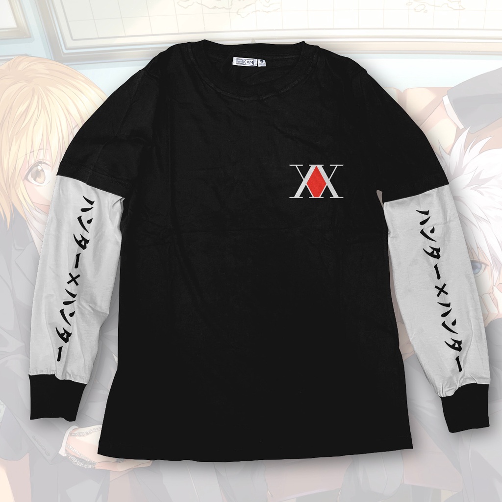 Longsleeve Killua HXH Double Layer Black Anime Manga Hunter X Hunter Premium Unisex