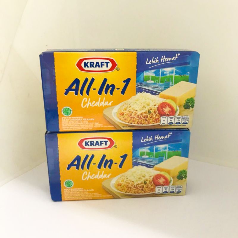 

Keju Kraft All in one 165gr Cheddar
