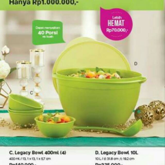 legacy bowl 400Ml,blegacy bowl 10L