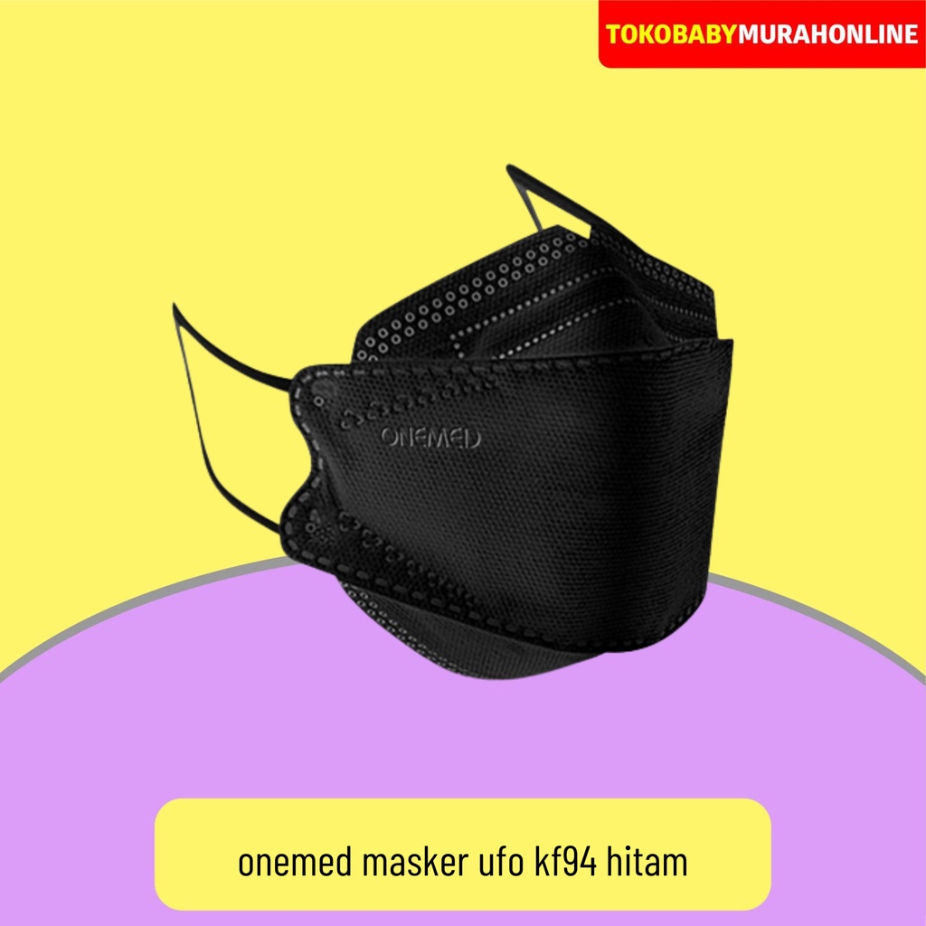 ONEMED MASKER MEDIS KF94 UFO 4PLY HITAM