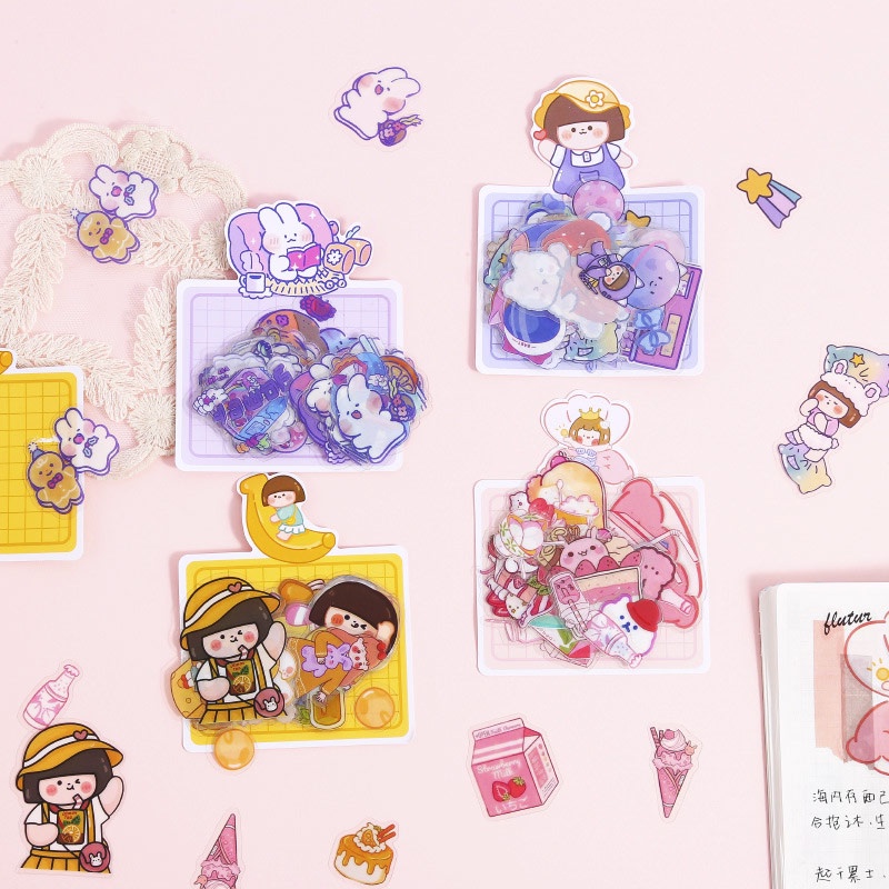 

Little Bunhead Colorful Flake Stickers Set