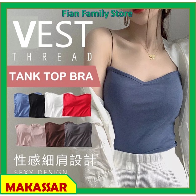 Tank Top Bra / Inner Kaos - Tanktop Korean - Tanktop Polos Elastis