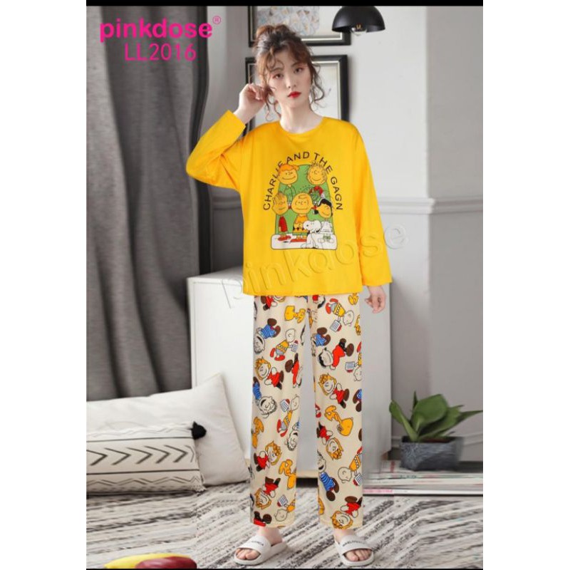 BAJU TiDUR SETELAN PiYAMA IMPORT PINKDOSE LL 2016