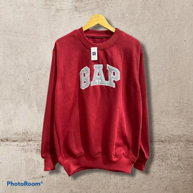 SWEATER CREWNECK GAP BORDIR/ CREWNECK GAP BORDIR/SWEATER OBLONG GAP BORDIR/ PRIA/WANITA/TERMURAH/COD