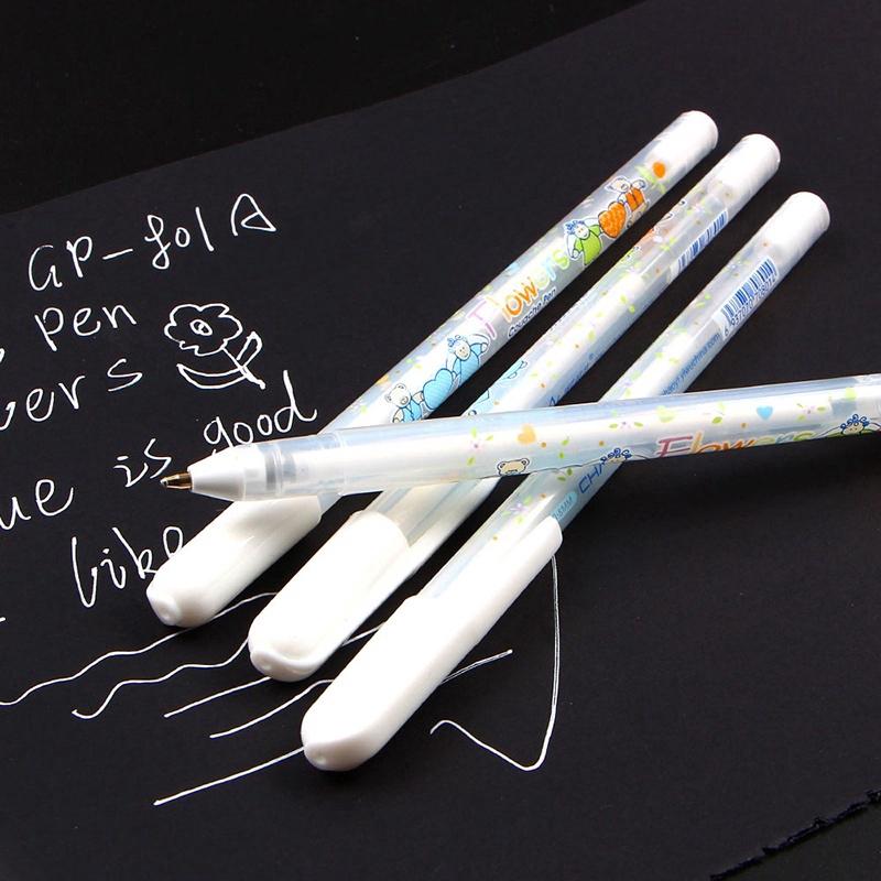 Pulpen Gel Tinta Putih 0 8mm untuk Sekolah Kantor Pulpen Gel Tinta Putih 0 8mm untuk Sekolah Kantor