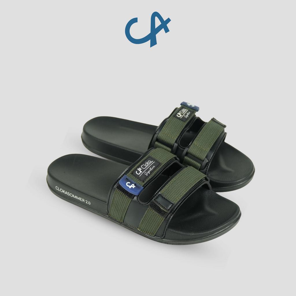 Sandal Slide Pria Kasual Santai Distro Ringan Selop Slip On Sendal Karet Slop Cowok Cloka Sommer 2.0