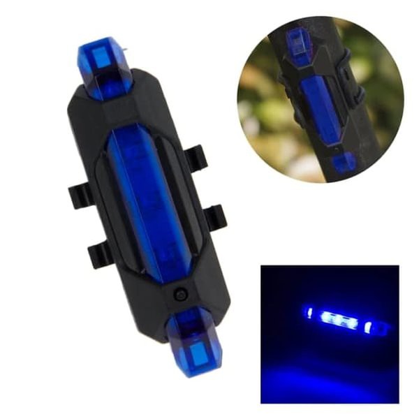 Lampu Belakang Sepeda LED USB Rechargeable Waterproof 4 Mode Tail Light Road Bike Lampu Senter Lipat