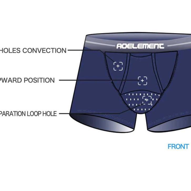 AOELEMENT Celana Dalam Boxer Pria Bullet Separation Male